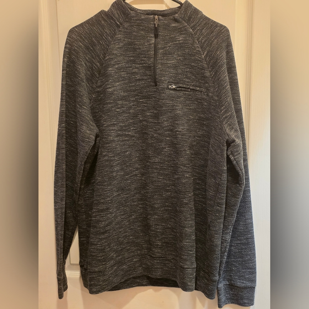 Marc Anthony Men's Heathered Dark Gray Zip-Up Sweater